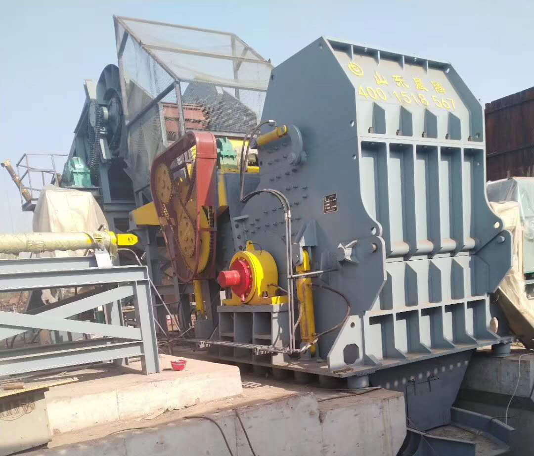 山東聊城2000馬力廢鋼破碎機(jī)生產(chǎn)線安裝現(xiàn)場